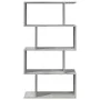 Librería divisora 4 niveles madera gris hormigón 70x24x129 cm de , Librerías y estanterías - Ref: Foro24-858105, Precio: 53,8...