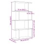 Librería divisora 4 niveles madera gris hormigón 70x24x129 cm de , Librerías y estanterías - Ref: Foro24-858105, Precio: 54,6...