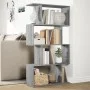Librería divisora 4 niveles madera gris Sonoma 70x24x129 cm de , Librerías y estanterías - Ref: Foro24-858107, Precio: 53,30 ...