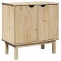 Mueble de recibidor OTTA madera maciza de pino 75x40x75 cm de , Taquillas y armarios de almacenamiento - Ref: Foro24-4013461,...
