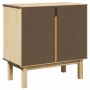 Mueble de recibidor OTTA madera maciza de pino 75x40x75 cm de , Taquillas y armarios de almacenamiento - Ref: Foro24-4013461,...