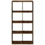 Librería divisora madera roble ahumado 69,5x29x137,5cm de , Librerías y estanterías - Ref: Foro24-858025, Precio: 72,71 €, De...