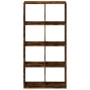 Librería divisora madera roble ahumado 69,5x29x137,5cm de , Librerías y estanterías - Ref: Foro24-858025, Precio: 73,86 €, De...