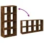 Librería divisora madera roble ahumado 69,5x29x137,5cm de , Librerías y estanterías - Ref: Foro24-858025, Precio: 72,71 €, De...