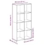 Librería divisora madera roble ahumado 69,5x29x137,5cm de , Librerías y estanterías - Ref: Foro24-858025, Precio: 72,71 €, De...
