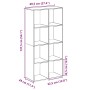 Librería divisora madera roble ahumado 69,5x29x137,5cm de , Librerías y estanterías - Ref: Foro24-858025, Precio: 73,86 €, De...