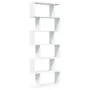 Librería divisor 6 niveles madera ingeniería blanco 70x24x193cm de , Librerías y estanterías - Ref: Foro24-858084, Precio: 73...