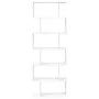 Librería divisor 6 niveles madera ingeniería blanco 70x24x193cm de , Librerías y estanterías - Ref: Foro24-858084, Precio: 73...
