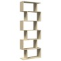 Librería divisora 6 niveles madera roble Sonoma 70x24x193 cm de , Librerías y estanterías - Ref: Foro24-858086, Precio: 79,56...