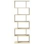 Librería divisora 6 niveles madera roble Sonoma 70x24x193 cm de , Librerías y estanterías - Ref: Foro24-858086, Precio: 79,56...