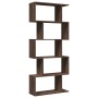 Librería divisora 5 niveles madera marrón roble 70x24x161 cm de , Librerías y estanterías - Ref: Foro24-858099, Precio: 67,18...