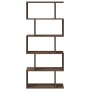 Librería divisora 5 niveles madera marrón roble 70x24x161 cm de , Librerías y estanterías - Ref: Foro24-858099, Precio: 67,18...