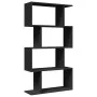 Librería divisora 4 niveles madera ingeniería negra 70x24x129cm de , Librerías y estanterías - Ref: Foro24-858103, Precio: 57...