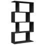 Librería divisora 4 niveles madera ingeniería negra 70x24x129cm de , Librerías y estanterías - Ref: Foro24-858103, Precio: 57...