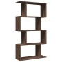 Librería divisora 4 niveles madera marrón roble 70x24x129 cm de , Librerías y estanterías - Ref: Foro24-858108, Precio: 54,10...
