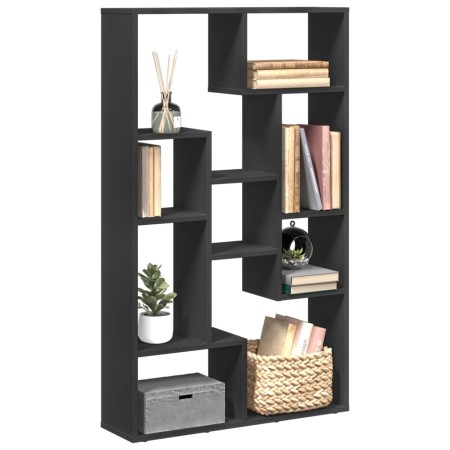Estantería de madera de ingeniería negra 72x20x120 cm de , Librerías y estanterías - Ref: Foro24-858157, Precio: 76,85 €, Des...