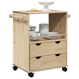 Carrito de cocina OTTA madera maciza de pino 59x45x80 cm de , Carros de cocina y comedor - Ref: Foro24-4013465, Precio: 126,6...