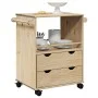Carrito de cocina OTTA madera maciza de pino 59x45x80 cm by , Kitchen and dining carts - Ref: Foro24-4013465, Price: 124,57 €...