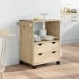 Carrito de cocina OTTA madera maciza de pino 59x45x80 cm by , Kitchen and dining carts - Ref: Foro24-4013465, Price: 124,57 €...