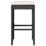 Taburetes altos de bar de jardín cojines 4 uds ratán PE negro de , Sillas de jardín - Ref: Foro24-368689, Precio: 224,95 €, D...