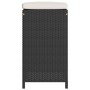 Taburetes altos de bar de jardín cojines 4 uds ratán PE negro de , Sillas de jardín - Ref: Foro24-368689, Precio: 224,95 €, D...