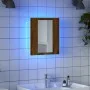 Armario de baño con espejo LED madera roble artisan 40x12x45 cm de , Tocadores de baño - Ref: Foro24-856280, Precio: 42,27 €,...