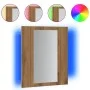 Armario de baño con espejo LED madera roble artisan 40x12x45 cm de , Tocadores de baño - Ref: Foro24-856280, Precio: 42,27 €,...