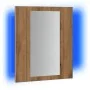 Armario de baño con espejo LED madera roble artisan 40x12x45 cm de , Tocadores de baño - Ref: Foro24-856280, Precio: 42,27 €,...
