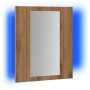 Armario de baño con espejo LED madera roble artisan 40x12x45 cm de , Tocadores de baño - Ref: Foro24-856280, Precio: 43,57 €,...