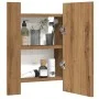 Armario de baño con espejo LED madera roble artisan 40x12x45 cm de , Tocadores de baño - Ref: Foro24-856280, Precio: 42,27 €,...