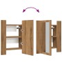 Armario de baño con espejo LED madera roble artisan 40x12x45 cm de , Tocadores de baño - Ref: Foro24-856280, Precio: 43,57 €,...