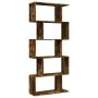 Librería divisora 5 niveles madera roble ahumado 70x24x161 cm de , Librerías y estanterías - Ref: Foro24-858097, Precio: 62,1...