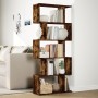Librería divisora 5 niveles madera roble ahumado 70x24x161 cm de , Librerías y estanterías - Ref: Foro24-858097, Precio: 62,0...
