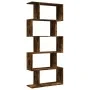 Librería divisora 5 niveles madera roble ahumado 70x24x161 cm de , Librerías y estanterías - Ref: Foro24-858097, Precio: 62,1...