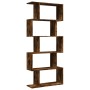 Librería divisora 5 niveles madera roble ahumado 70x24x161 cm de , Librerías y estanterías - Ref: Foro24-858097, Precio: 62,0...