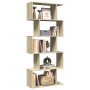 Librería divisora 5 niveles madera roble Sonoma 70x24x161 cm de , Librerías y estanterías - Ref: Foro24-858095, Precio: 65,15...