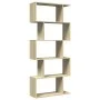 Librería divisora 5 niveles madera roble Sonoma 70x24x161 cm de , Librerías y estanterías - Ref: Foro24-858095, Precio: 64,07...