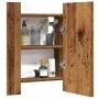 Armario de baño con espejo LED madera envejecida 40x12x45 cm de , Tocadores de baño - Ref: Foro24-856279, Precio: 38,64 €, De...