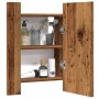 Armario de baño con espejo LED madera envejecida 40x12x45 cm de , Tocadores de baño - Ref: Foro24-856279, Precio: 39,55 €, De...