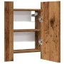 Armario de baño con espejo LED madera envejecida 40x12x45 cm de , Tocadores de baño - Ref: Foro24-856279, Precio: 38,64 €, De...