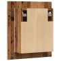 Armario de baño con espejo LED madera envejecida 40x12x45 cm de , Tocadores de baño - Ref: Foro24-856279, Precio: 39,55 €, De...