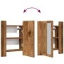 Armario de baño con espejo LED madera envejecida 40x12x45 cm de , Tocadores de baño - Ref: Foro24-856279, Precio: 38,64 €, De...