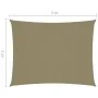 Toldo de vela rectangular tela Oxford beige 2x3 m de vidaXL, Sombrillas - Ref: Foro24-135145, Precio: 26,32 €, Descuento: %
