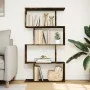 Librería divisora 4 niveles madera roble ahumado 70x24x129 cm de , Librerías y estanterías - Ref: Foro24-858106, Precio: 57,7...