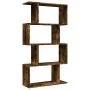 Librería divisora 4 niveles madera roble ahumado 70x24x129 cm de , Librerías y estanterías - Ref: Foro24-858106, Precio: 57,7...