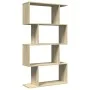 Librería divisora 4 niveles madera roble Sonoma 70x24x129 cm de , Librerías y estanterías - Ref: Foro24-858104, Precio: 55,72...