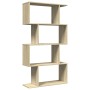 Librería divisora 4 niveles madera roble Sonoma 70x24x129 cm de , Librerías y estanterías - Ref: Foro24-858104, Precio: 56,52...