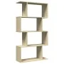 Librería divisora 4 niveles madera roble Sonoma 70x24x129 cm de , Librerías y estanterías - Ref: Foro24-858104, Precio: 55,72...