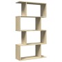 Librería divisora 4 niveles madera roble Sonoma 70x24x129 cm de , Librerías y estanterías - Ref: Foro24-858104, Precio: 56,52...