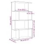 Librería divisora 4 niveles madera roble Sonoma 70x24x129 cm de , Librerías y estanterías - Ref: Foro24-858104, Precio: 55,72...